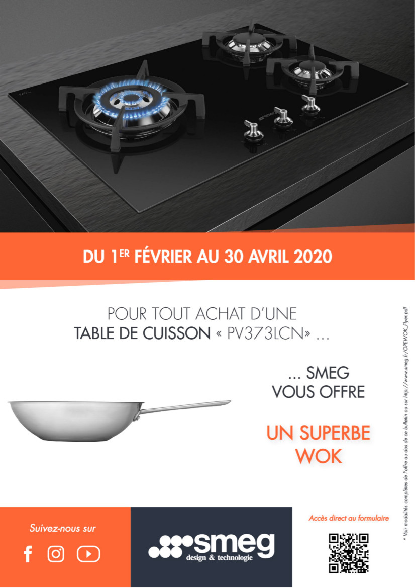 offre promotionnelle table cuisson smeg printemps 2020